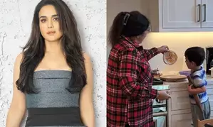 Preity Zinta shares pictures of son Jai making rotis with his grandmother