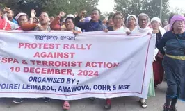 Rally taken out in Manipur against AFSPA, killings of women, children