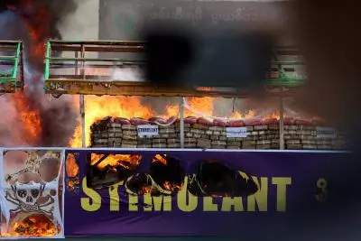 Large haul of narcotics seized in Myanmar