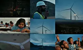 Adani Groups advertisement on wind turbines, not just commercial but  a beacon of hope