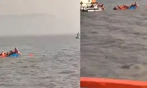 13 drown as Indian Navy speedboat bangs into passenger ferry in Arabian Sea off Mumbai coast (2nd Lead)