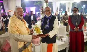PM Modi attends Christmas celebrations at residence of Union Minister George Kurian