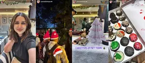Parineeti Chopra celebrates ‘Christmas on set’ Parineeti Chopra celebrates ‘Christmas on set’