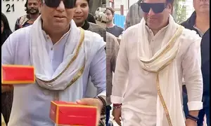 Govinda distributes sweets and meets fans on his 61st birthday