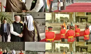 PM Modi accorded Guard of Honour at Kuwaits Bayan Palace