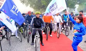 Sports Minister flags off ‘Fit India Sundays on Cycle initiative