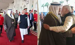 In special gesture, Kuwaits Prime Minister sees-off PM Modi at  airport after conclusion of historic visit