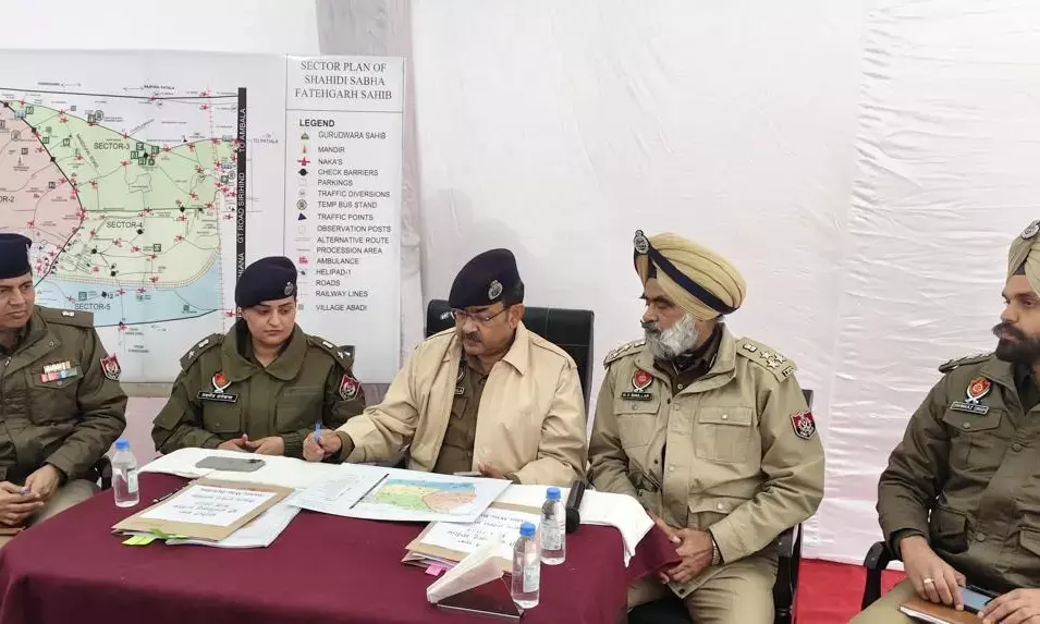 Special DGP Reviews Security Arrangements for Shaheedi Sabha at Fatehgarh Sahib