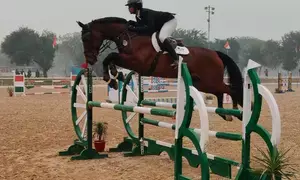 Junior national equestrian: Dhoni shines in Tent Pegging; Lakdawala wins in showjumping