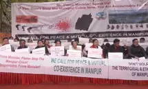 Manipur civil society groups hold demonstration in Delhi, seek PM’s intervention to restore peace