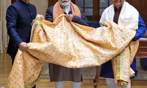 PM Modi presents sacred Chadar to be offered at Ajmer Sharif Dargah
