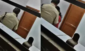 Ktaka: Cop caught in compromising position with woman at office washroom; suspended (Ld)
