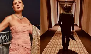 Kareena Kapoor Khan shares pictures of Taimur doing Maa ki seva