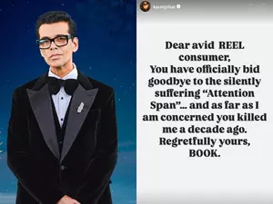 Karan Johar has a profound message for ‘avid reel consumers’ Karan Johar has a profound message for ‘avid reel consumers’