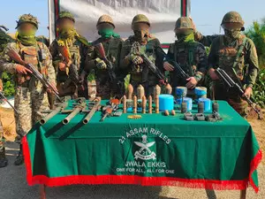 Army, other security forces recover 42 weapons, ammunition from 5 Manipur districts Army, other security forces recover 42 weapons, ammunition from 5 Manipur districts