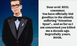 Karan Johar has a profound message for ‘avid reel consumers’