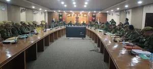 Top Jammu region police officials discuss narcotics smuggling, cross-border activities, organised crime