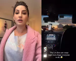 Nora Fatehi evacuates Los Angeles as southern California fires continue to rage through