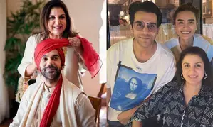 Farah Khan ties pagdi for Rajkummar Rao in throwback picture from his wedding with Patralekha