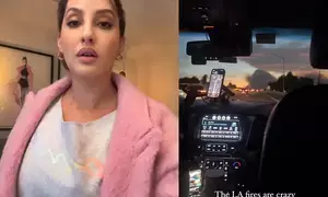 Nora Fatehi evacuates Los Angeles as southern California fires continue to rage through