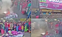 Deprived of ‘Maiya Samman Yojana’ aid, beneficiaries protest outside DC office in Jamshedpur