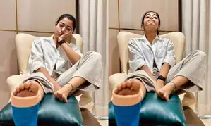 Rashmika Mandanna bounces back to bunny hop mode post leg injury