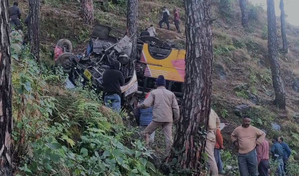 Uttarakhand: Five killed as bus falls into 100 meter deep gorge in Pauri Garhwal