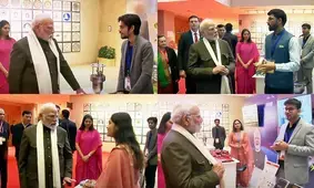 Viksit Bharat Young Leaders Dialogue: PM Modi visits exhibition, engages with youth