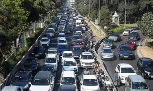 Traffic jam on Hyderabad-Vijayawada highway as thousands head home for Sankranti