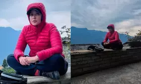 Manisha Koirala goes on a hiking trail, visits museum