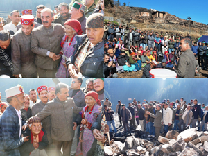 Himachal CM visits fire-affected village in Kullu