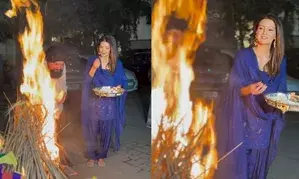 Geeta Basra is all smiles as she celebrates Lohri