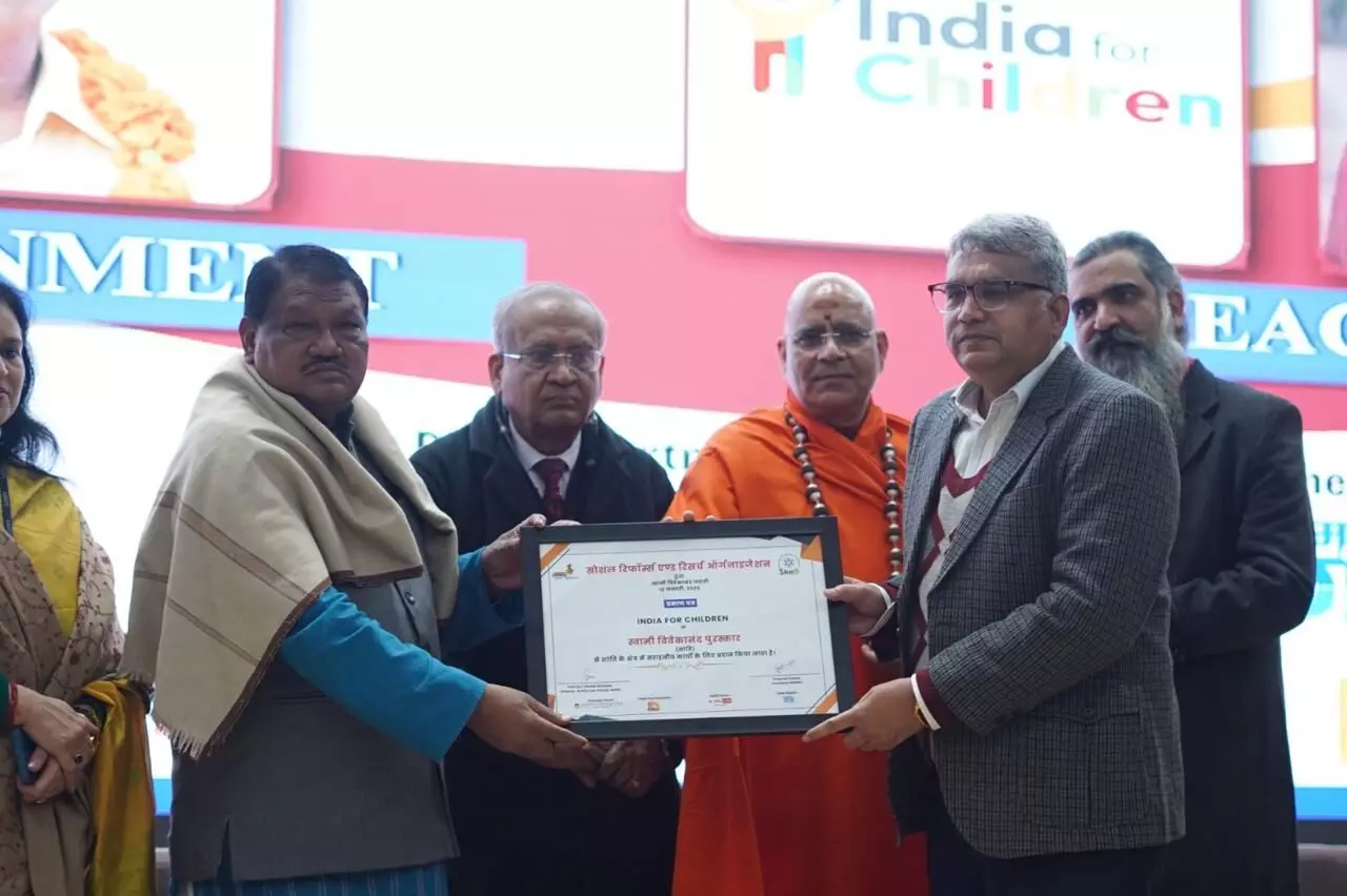 India For Children Wins Prestigious Swami Vivekanand Award for Championing Child Rights India For Children Wins Prestigious Swami Vivekanand Award for Championing Child Rights