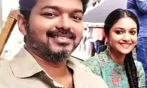 Actor Keerthi Suresh celebrates Pongal with Tamil superstar-turned-politician Vijay