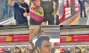 Sonu Sood travels in Mumbai Metro, interacts with fans