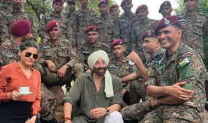 Sunny Deol spends day with jawans, salutes their courage, sacrifice and unwavering dedication Sunny Deol spends day with jawans, salutes their courage, sacrifice and unwavering dedication