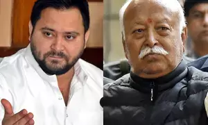 Tejashwi slams RSS chief for Indias true Independence remark