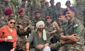 Sunny Deol spends day with jawans, salutes their courage, sacrifice and unwavering dedication Sunny Deol spends day with jawans, salutes their courage, sacrifice and unwavering dedication