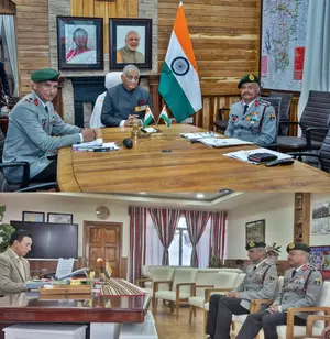 Top Assam Rifles officer apprises Mizoram Guv, CM on India-Myanmar border Top Assam Rifles officer apprises Mizoram Guv, CM on India-Myanmar border