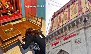 Sharvari seeks blessings for 2025 from temple in hometown