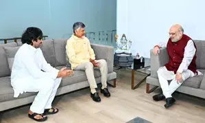 Amit Shah holds talks with Chandrababu Naidu, Pawan Kalyan