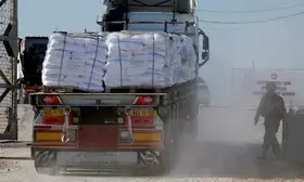 First aid trucks enter Gaza from Egypt as ceasefire takes effect