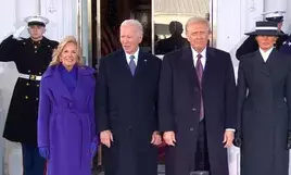 Biden, Trump reach Capitol together for swearing-in ceremony