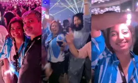 Shreya Ghoshal attends Coldplays gig with ‘70+ year old dad’, hubby Shiladitya Shreya Ghoshal attends Coldplays gig with ‘70+ year old dad’, hubby Shiladitya