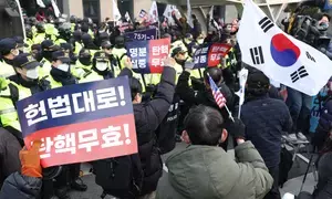 South Korea: Yoon supporters gather near Constitutional Court in support of impeached president
