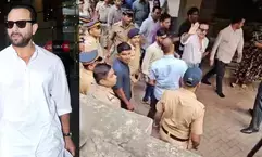 Saif Ali Khan walks confidently towards his den after getting discharged from hospital Saif Ali Khan walks confidently towards his den after getting discharged from hospital