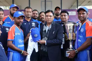 Sports Minister felicitates Indian PD Cricket Team, assures full support to Divyang athletes Sports Minister felicitates Indian PD Cricket Team, assures full support to Divyang athletes
