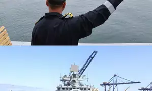 Indian Navys stealth frigate INS Tushil visits Namibia