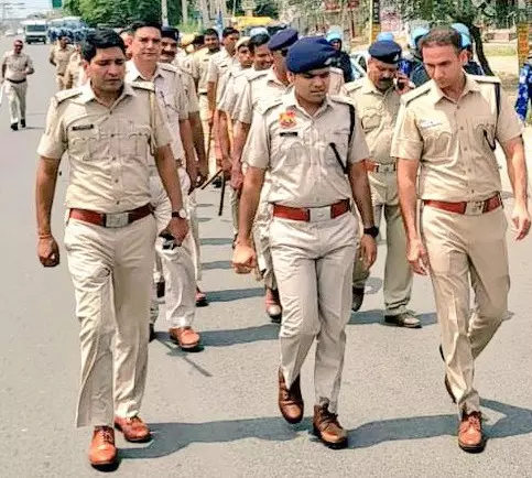 Gurugram: Over 3,500 cops deployed ahead of Republic Day celebrations Gurugram: Over 3,500 cops deployed ahead of Republic Day celebrations