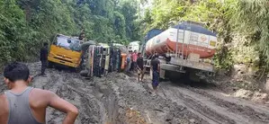 Mizoram: Vehicular movement restored on NH-6 after two days